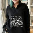 Cute Raccoon Sweatshirt Half Zip Oversized - Adorable Appeal Black