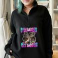 Even Baddies Get Saddies Raccoon Oddly Specific Meme Half Zip Oversized Sweatshirt Black