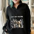 Let's Get Trashed Half-Zip Sweatshirt - Fun Drink Theme Black