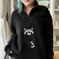 Raccoon Cartoon Animal Sweatshirt - Small | Casual Blue Crew Neck Black