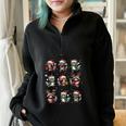 Raccoon Christmas Pajama Sweatshirt - Cozy Oversized Half Zip Decor Black