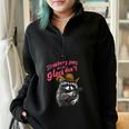 Raccoon Half Zip Oversized Sweatshirt - Cozy Everyday Style Black