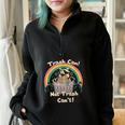 Raccoon Half Zip Oversized Sweatshirt - Unisex Novelty Fun Black