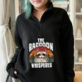 Raccoon Lover's Vintage Retro Half Zip Oversized Sweatshirt Black