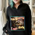 Raccoon Meme Half-Zip Sweatshirt - Oddly Specific, Life Is Soup Black