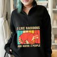 Raccoon For Men Women Raccoon Lover Introvert Half Zip Oversized Sweatshirt Black