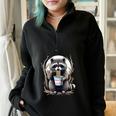 Raccoon Noodle Cup Sweatshirt - Unisex Half Zip Oversized Design Black