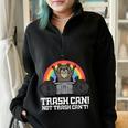 Raccoon Street Cat Unisex Half-Zip Oversized Sweatshirt - Fun Design Black