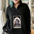 Raccoon Tarot The Lovers Sweatshirt | Cozy Zip-Up Top Black