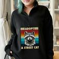 Raccoon Vintage Retro Sweatshirt | Unisex Half Zip Oversized Apparel Black