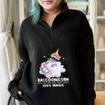 Raccoonicorn Half Zip Oversized Sweatshirt for Raccoon Lovers Black
