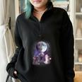 Rats Howling At The Moon Shirt Rat Half Zip Oversized Sweatshirt Black