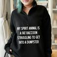 Sarcastic Raccoon Spirit Animal Oversized Sweatshirt - Funny & Cozy Black