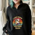 I Can Show You Some Trash Raccoon Vintage Lovers Half Zip Oversized Sweatshirt Black