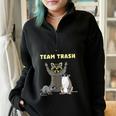Team Trash Animals Half Zip Oversized Sweatshirt | Fun & Cozy Black