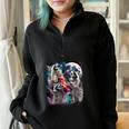 Three Racoon Moon 3 Racoon Moon Cursed Meme Half Zip Oversized Sweatshirt Black