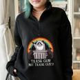 Trash Can Not Trash Can't Raccoon Trash Panda Half Zip Oversized Sweatshirt Black