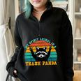Trash Panda Raccoon Oversized Half Zip Sweatshirt - Fun & Stylish Black