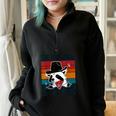 Vintage Autism Awareness Raccoon Half Zip Oversized Sweatshirt Black