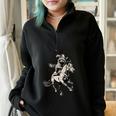 Vintage Cowboy Raccoon Half Zip Sweatshirt | 90s Western Retro Style Black