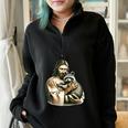 Vintage Jesus and Raccoon Half-Zip Sweatshirt | Oversized | Raccoon Lover Black