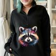 Watercolor Raccoon T-Shirt for Kids - Classic Modern Polyester Tee Black