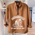 Cowboy Raccoon Oversized Half-Zip Sweatshirt | Quirky Fashion Statement Brown