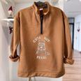 Cute But Feral Raccoon | Sarcastic Oversized Sweatshirt - Small Brown