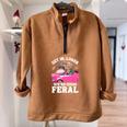 Get In Loser Meme Oversized Sweatshirt | Funny Raccoon Opossum Brown