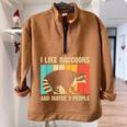 Raccoon Lover Oversized Unisex Sweatshirt | Introvert Cozy Wear Brown