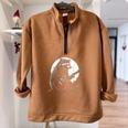 Raccoon Playing Guitar | Oversized Sweatshirt | Cozy Meme Wear Brown