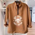 Raccoon Sweatshirt - Gothic Style Half Zip | Edgy & Bold Brown
