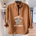 Raccoon Trash Panda Oversized Half-Zip Sweatshirt - Gym Companion Brown