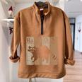 Racoon Periodic Table Chemistry Elements Raccoon Lover Half Zip Oversized Sweatshirt Brown