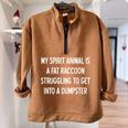Sarcastic Raccoon Spirit Animal Oversized Sweatshirt - Funny & Cozy Brown