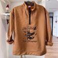 Trendy Raccoon Oversized Sweatshirt - Grey Half Zip for Adults Brown