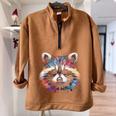 Watercolor Raccoon T-Shirt for Kids - Classic Modern Polyester Tee Brown