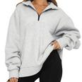 Dream Big Raccoon Half-Zip Oversized Sweatshirt | Relaxed Fit Grey