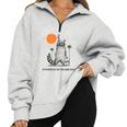 Everyday Is Trash Day Retro 90s Sunset Raccoon Trash Panda Half Zip Oversized Sweatshirt Grey