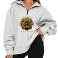 Raccoon Cartoon Kids Half Zip Sweatshirt - Oversized Comfort Grey