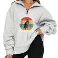 Raccoon 'Save the Trash Panda' Retro Sunset Oversized Sweatshirt Grey