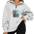 Raccoon Sweatshirt - Oversized Zip for Unique Moon Howling Grey