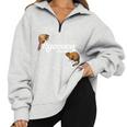 Raccoon Whisperer Oversized Sweatshirt - Cute Half Zip for Animal Lovers Grey