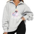 Raccoonicorn Half Zip Oversized Sweatshirt for Raccoon Lovers Grey