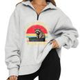 Trash Panda Enthusiast Sweatshirt - Oversized Half-Zip for Raccoon Lovers Grey