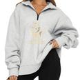 Vintage Cowboy Raccoon Sweatshirt - Oversized Unisex Half Zip Grey
