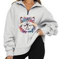 Watercolor Raccoon T-Shirt for Kids - Classic Modern Polyester Tee Grey