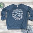 Funny Gym Raccoon Women's Raglan Sweatshirt - Workout Essential Heather Navy