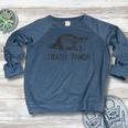 Raccoon Animal Print T-Shirt - Women's Crewneck Grey - All Seasons Heather Navy