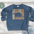 Raccoon Chemistry Periodic Table Women's Raglan Sweatshirt Heather Navy